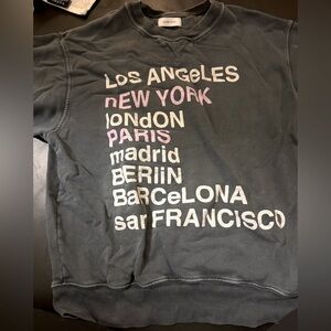 Anine Bing - Cities - Graphic Print Crew Neck Sweatshirt - Size S